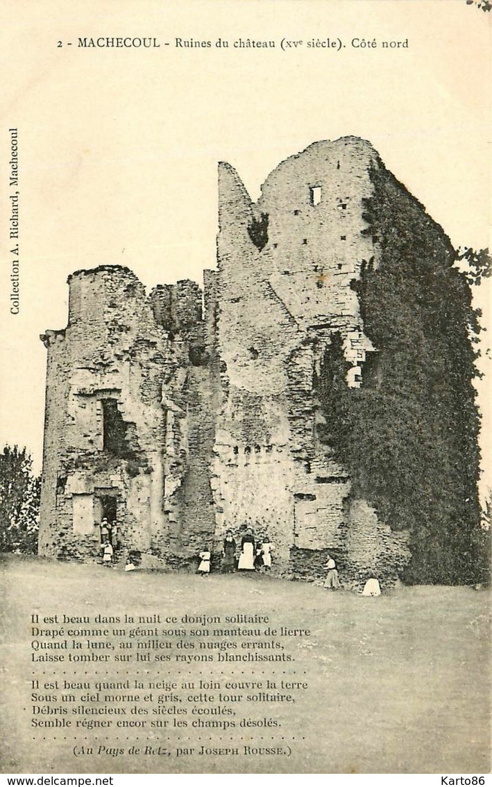 Machecoul * Ruines Du Château Côté Nord - Machecoul