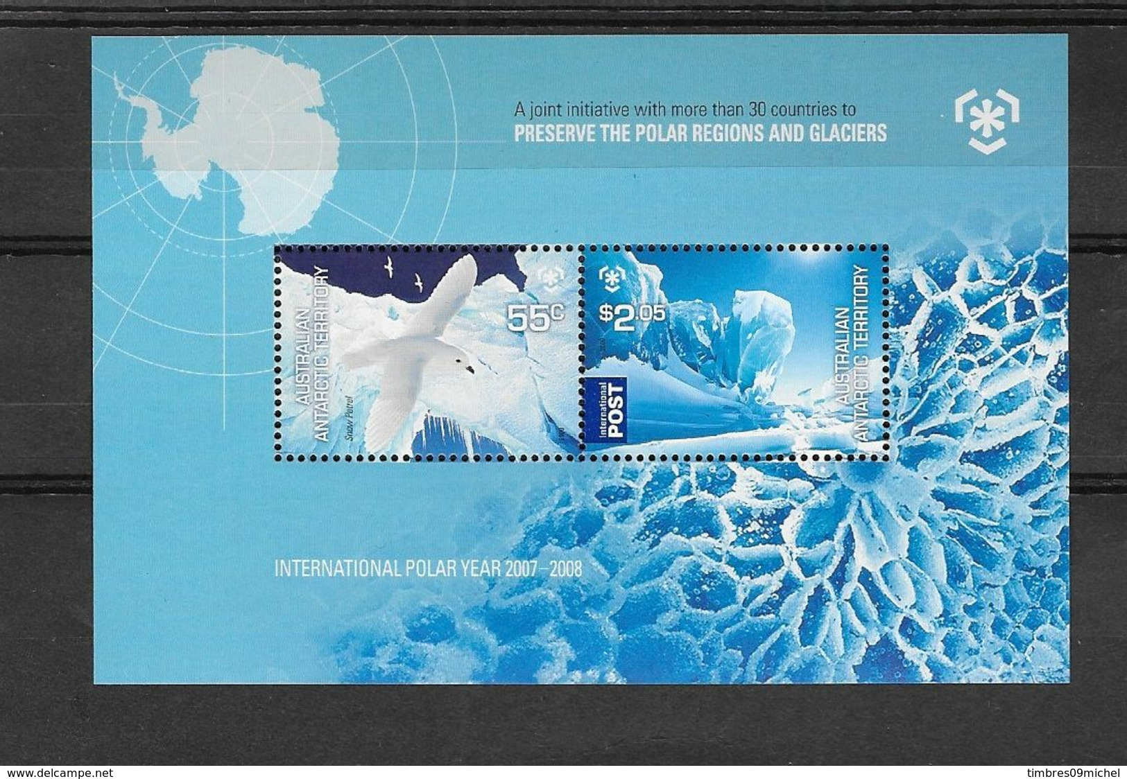 Australie (territoire Antarctique)  Bloc Feuillet N° 5** Protection Des Zones Polaires Et Des Glaciers - Unused Stamps