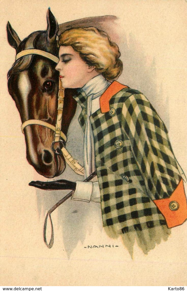 NANNI * Illustrateur * N°257-1 * Femme Cheval Horse - Nanni