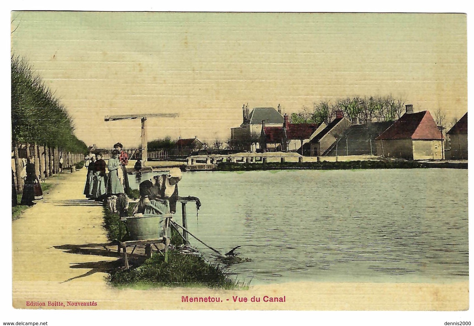 MENNETOU (41) - Mennetou-sur-Cher - Vue Du Canal - Carte Colorisée / Toilée - Ed. Boitte, Nouveautés - Sonstige & Ohne Zuordnung