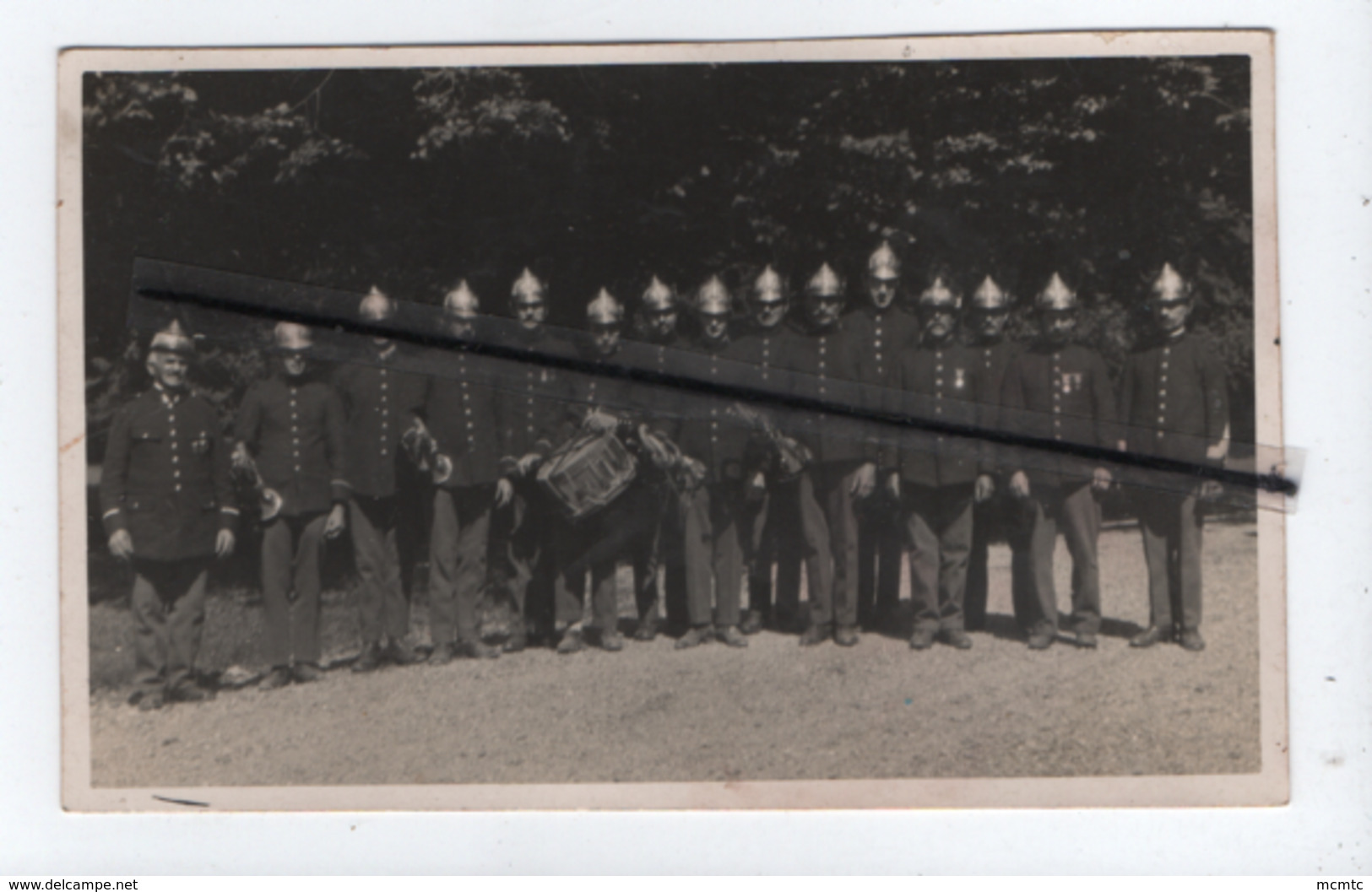 Carte Photo -  Pompiers , Musique - Bombero