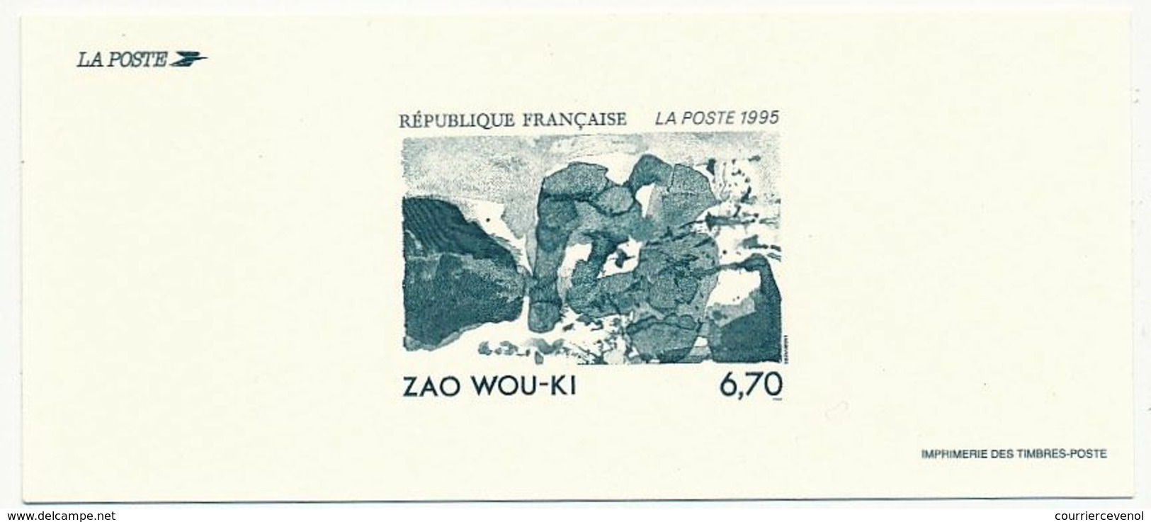 FRANCE - Gravure Du Timbre 6,70F Zao Wou-Ki - Luxeproeven