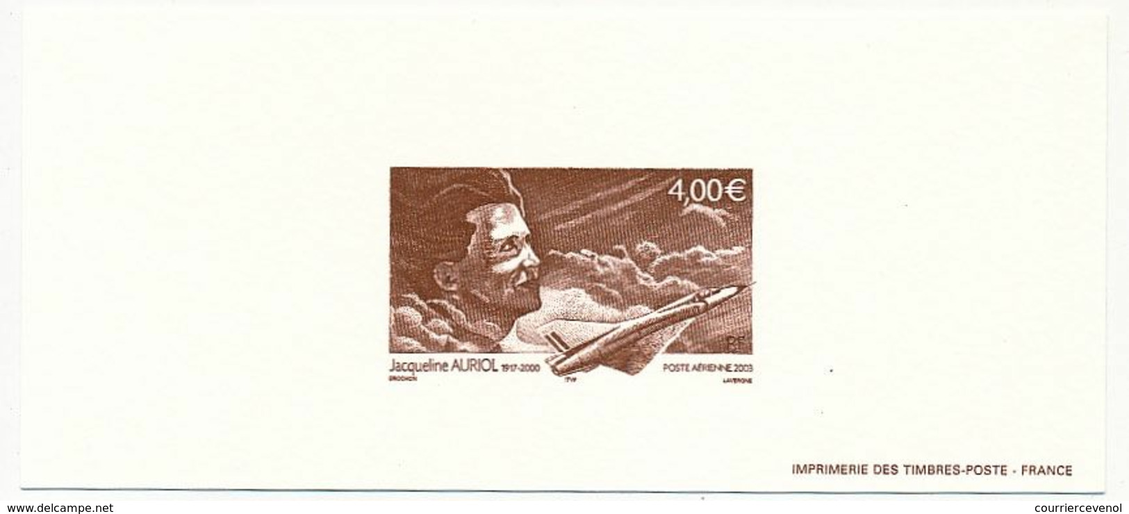 FRANCE - Gravure Du Timbre 4,00E Jacqueline Auriol - Luxury Proofs