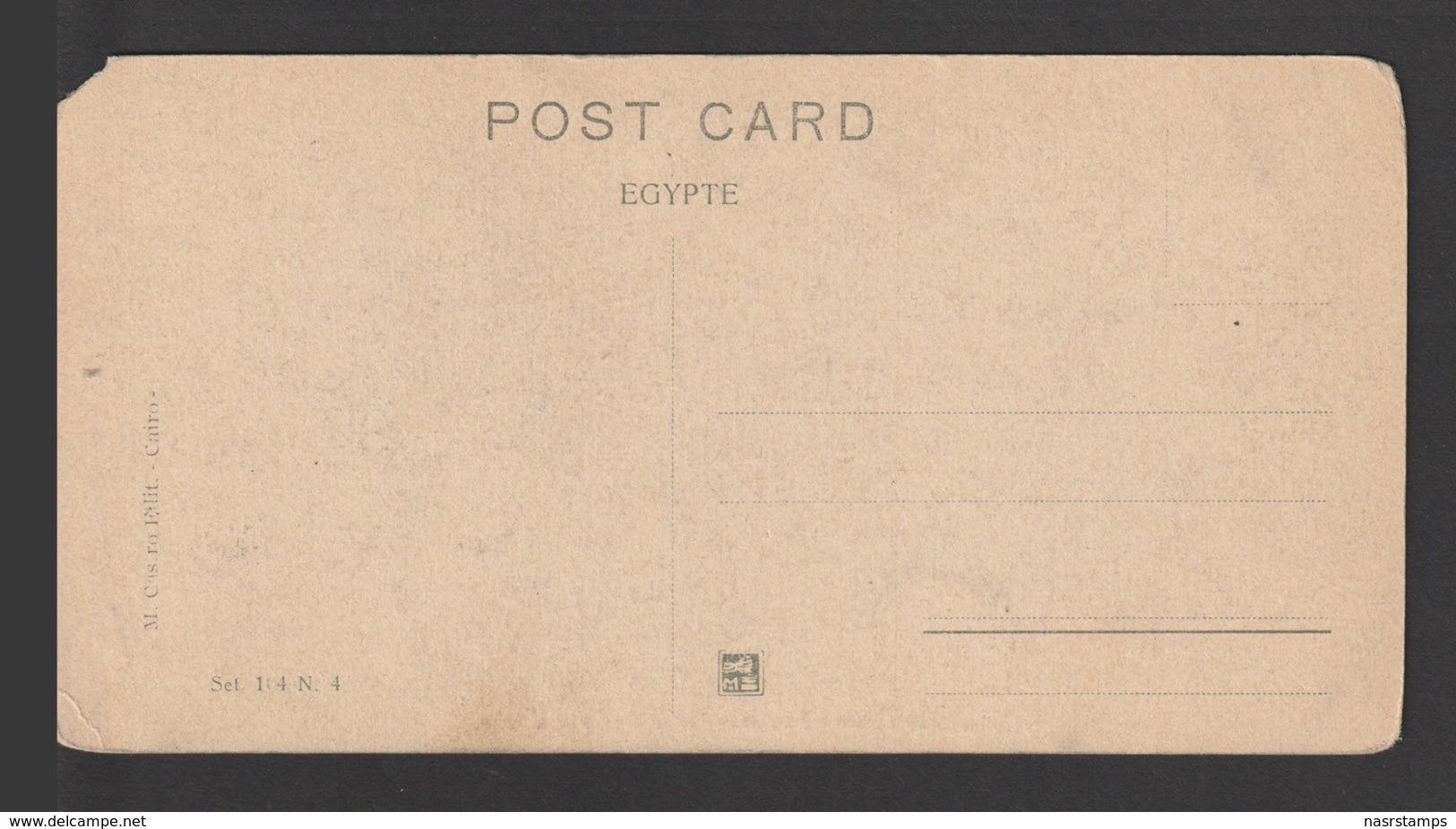 Egypt - RARE - Vintage Post Card - Washing In The Nile - Storia Postale