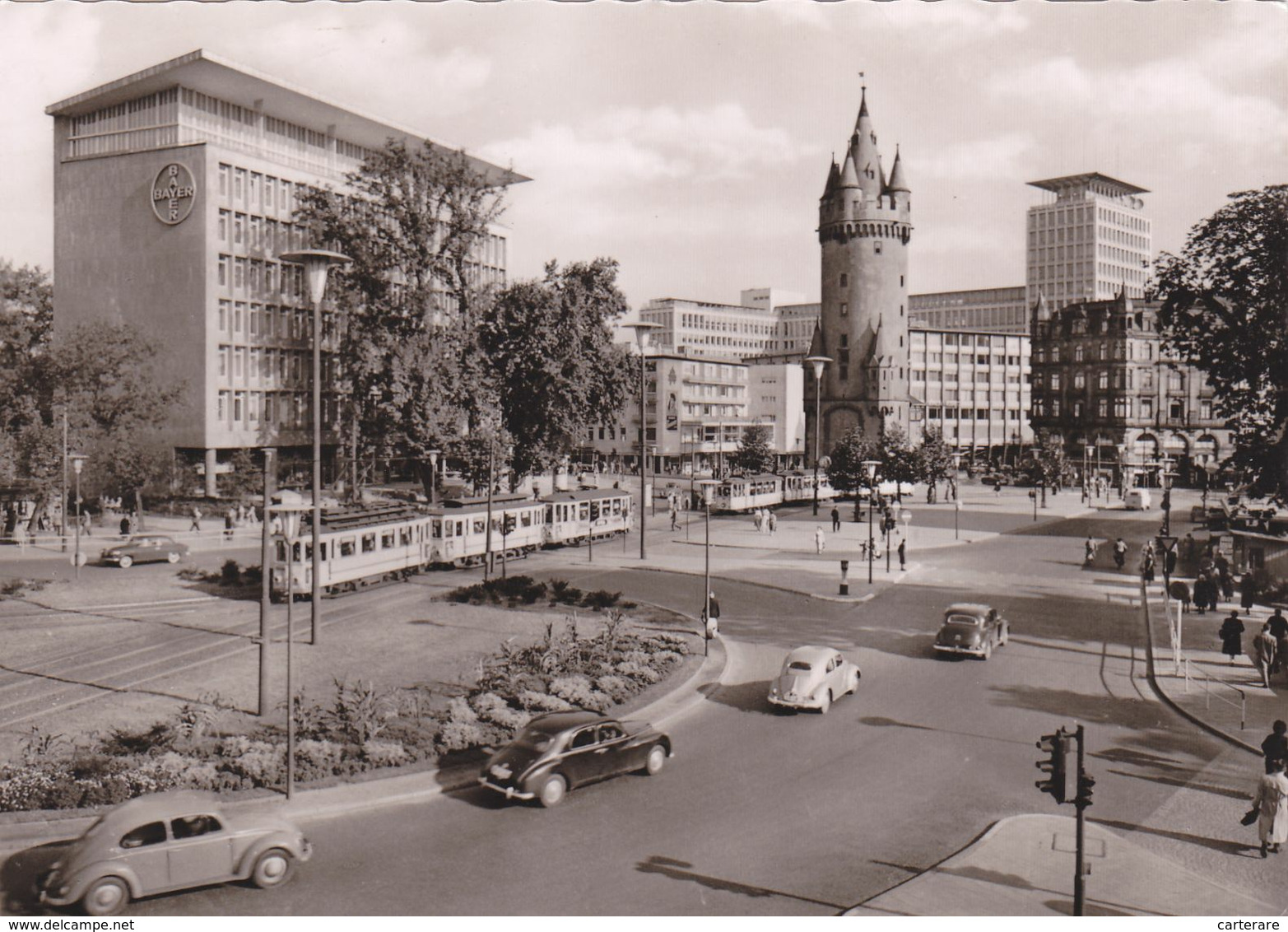 Allemagne,GERMANY,deutschland,hesse,frankfurt A Main,francfort,CARTE PHOTO,BAYER,TRAMWAY - Frankfurt A. Main