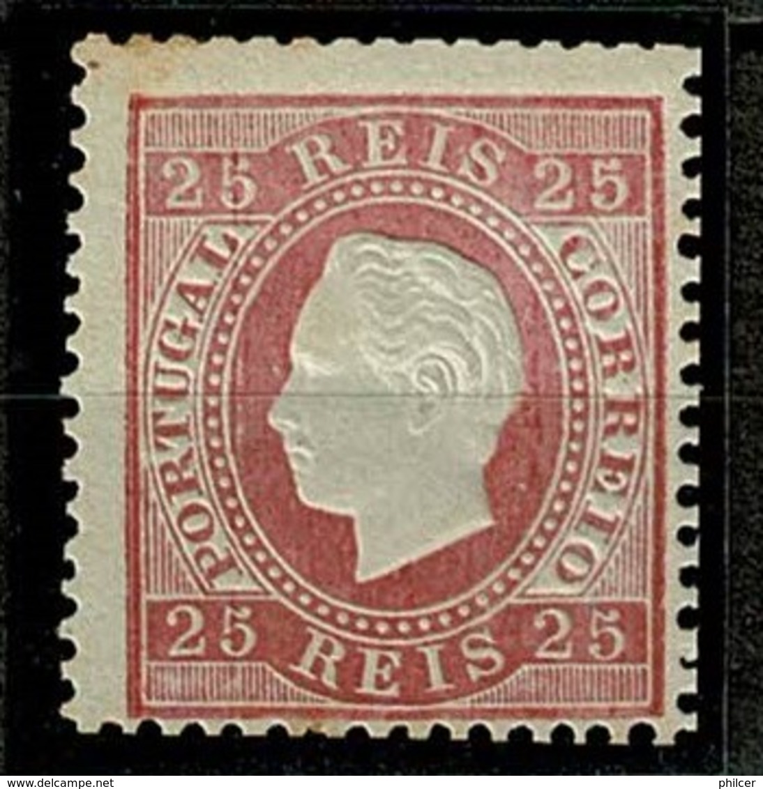 Portugal, 1870/6, # 40 G Dent. 12 3/4, Tipo VIII, MH - Ongebruikt