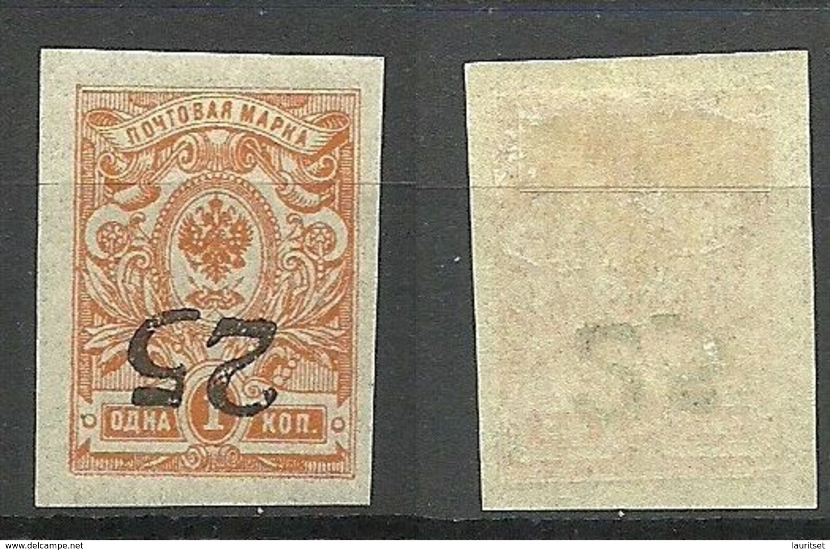 RUSSLAND RUSSIA 1918 Civil War Don Rostow Michel 1 B INVERTED OPT Variety ERROR * - Oekraïne & Oost-Oekraïne