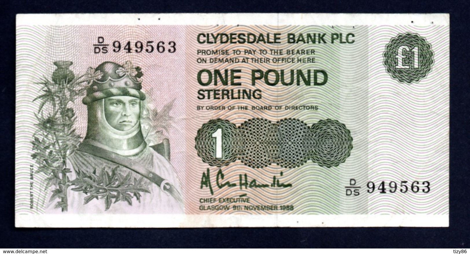 Banconota Scotland - One Pound Sterling 1988 (circolata) - 1 Pond