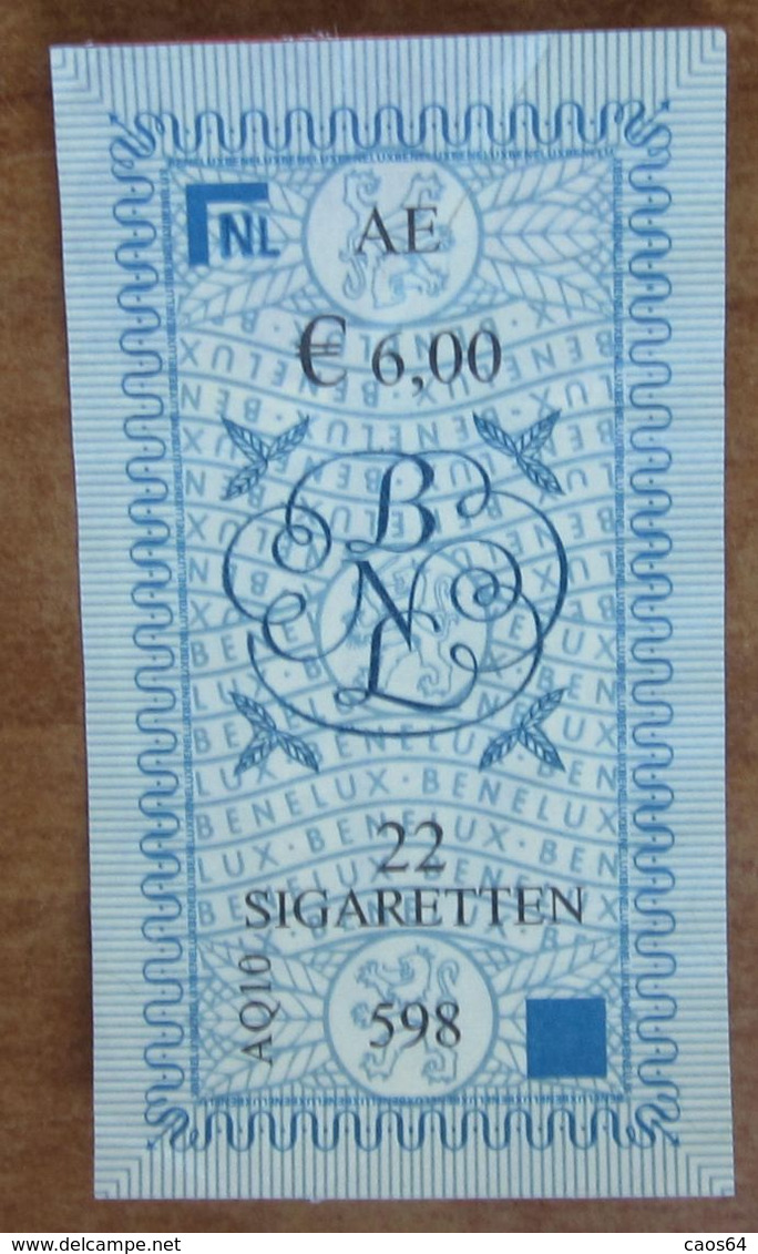 OLANDA Tabacco Fiscali Sigaretten Revenue Tax € 6,00   - Usato - Revenue Stamps