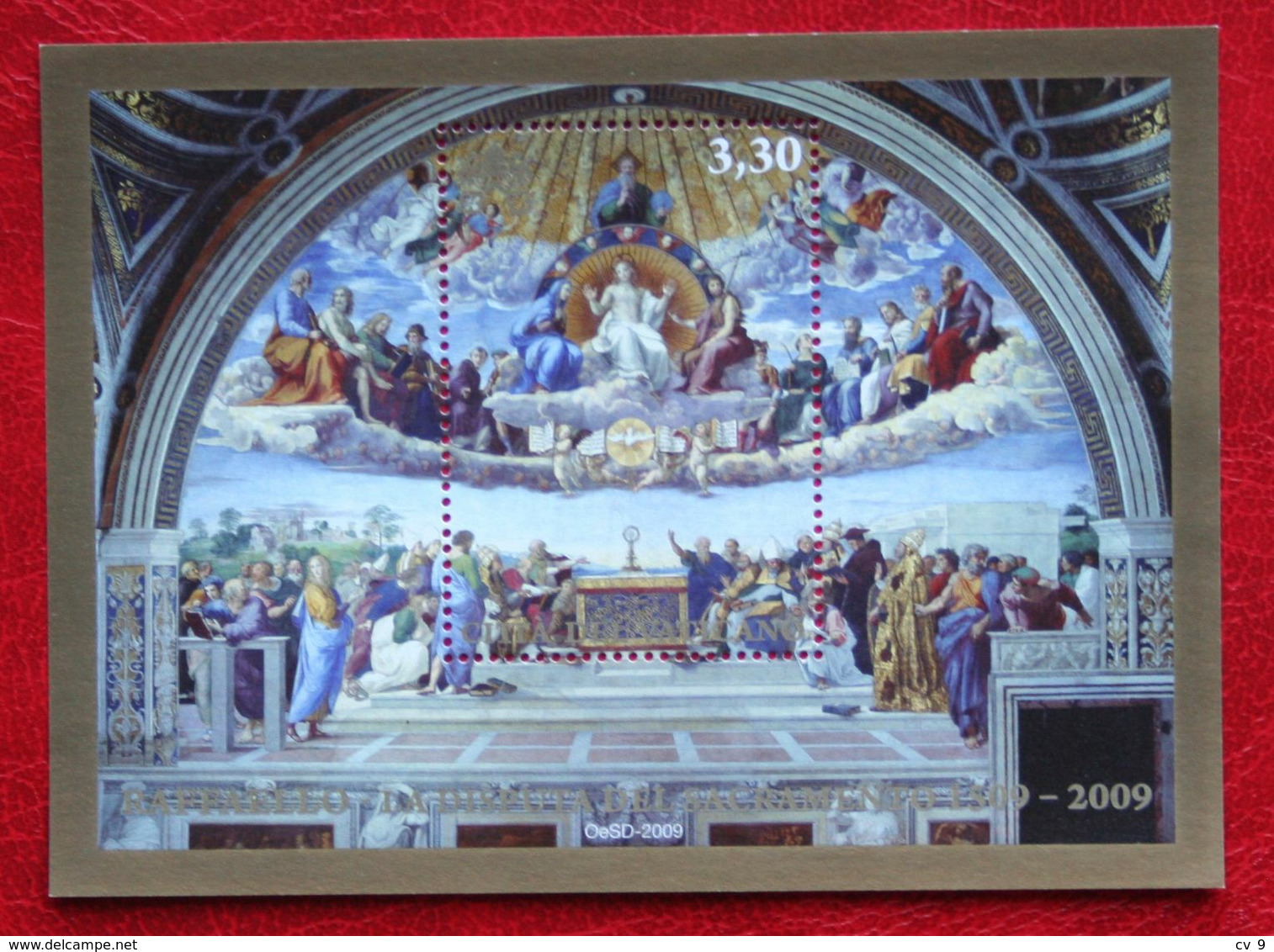 Raffaello - La Disputa Del Sacramento 2009 Mi 1651 Block 33 Yv BF 35 POSTFRIS / MNH / **  VATICANO VATICAN VATICAAN - Nuevos