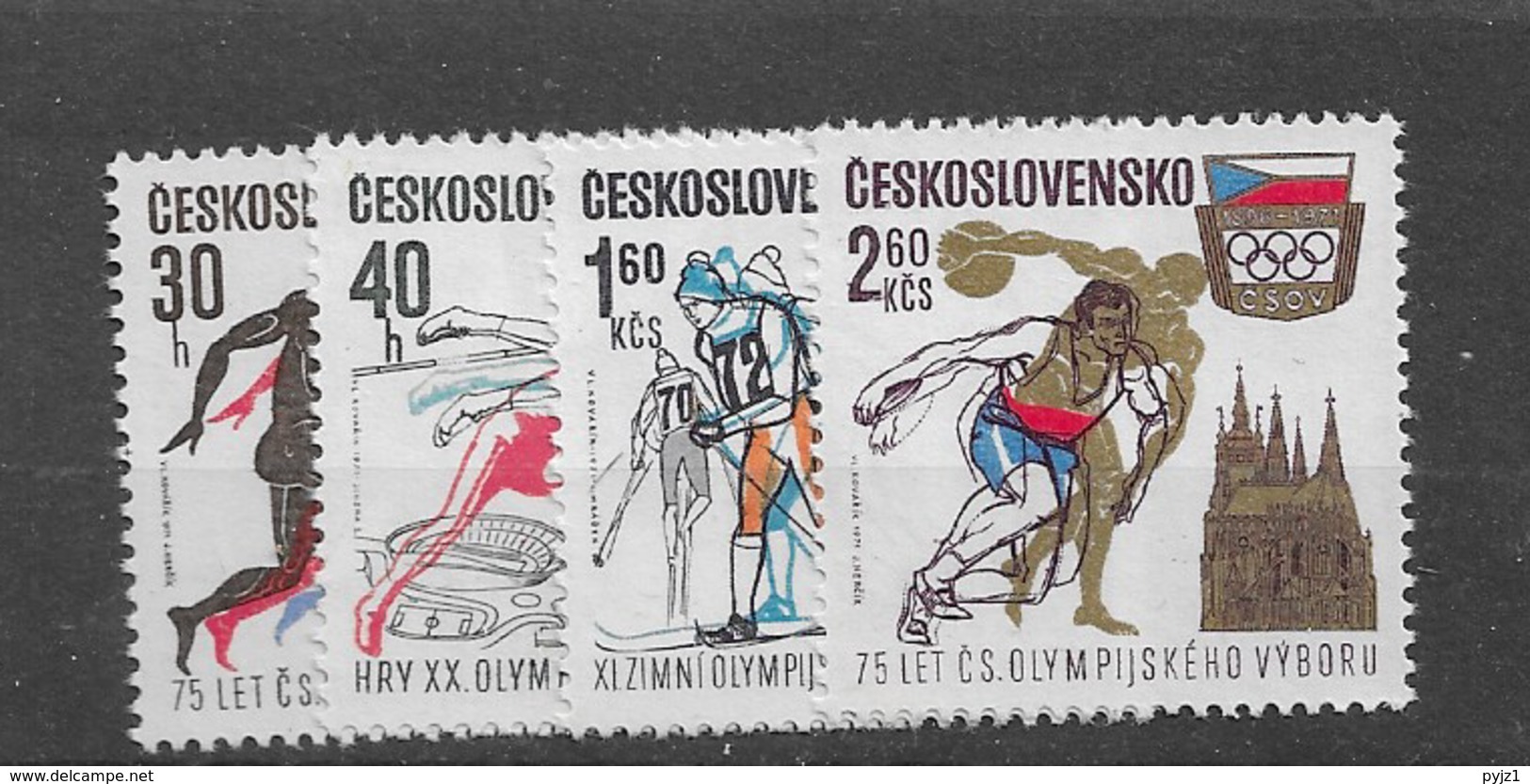 1971 MNH  Tschechoslowalei,Michel 2045-48,  Postfris** - Neufs