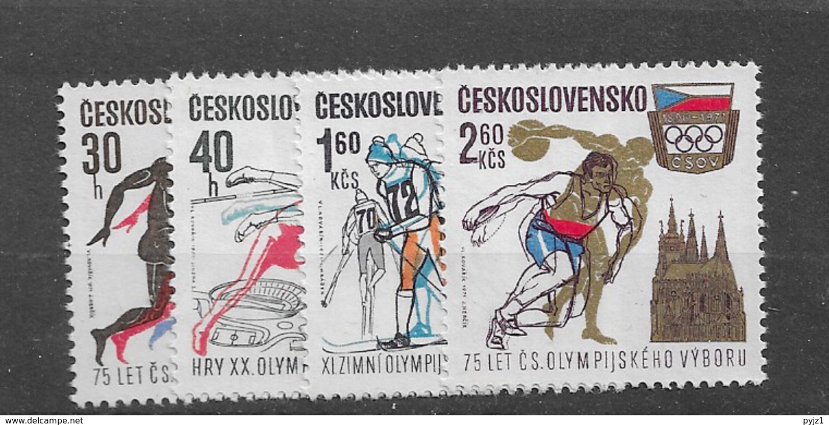 1971 MNH  Tschechoslowalei,Michel 2045-48,  Postfris** - Unused Stamps