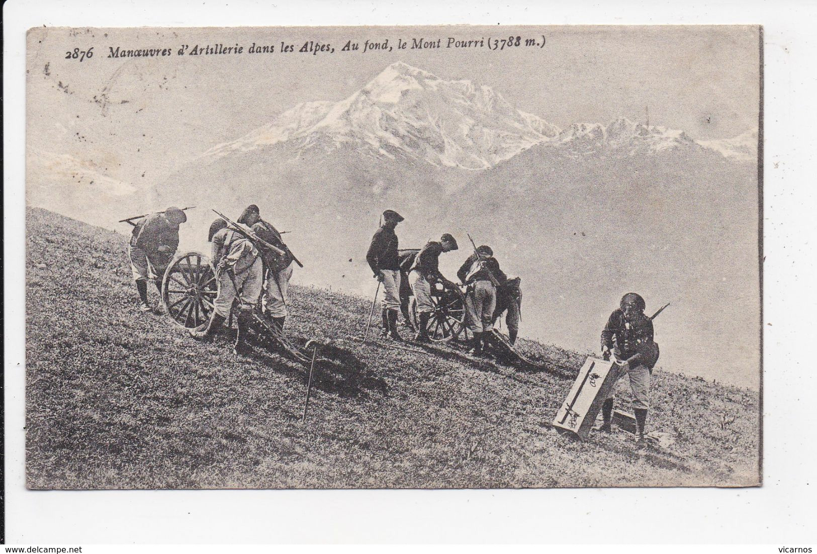 CP MILITARIA Manoeuvre D'artillerie Dans Les Alpes - Manovre