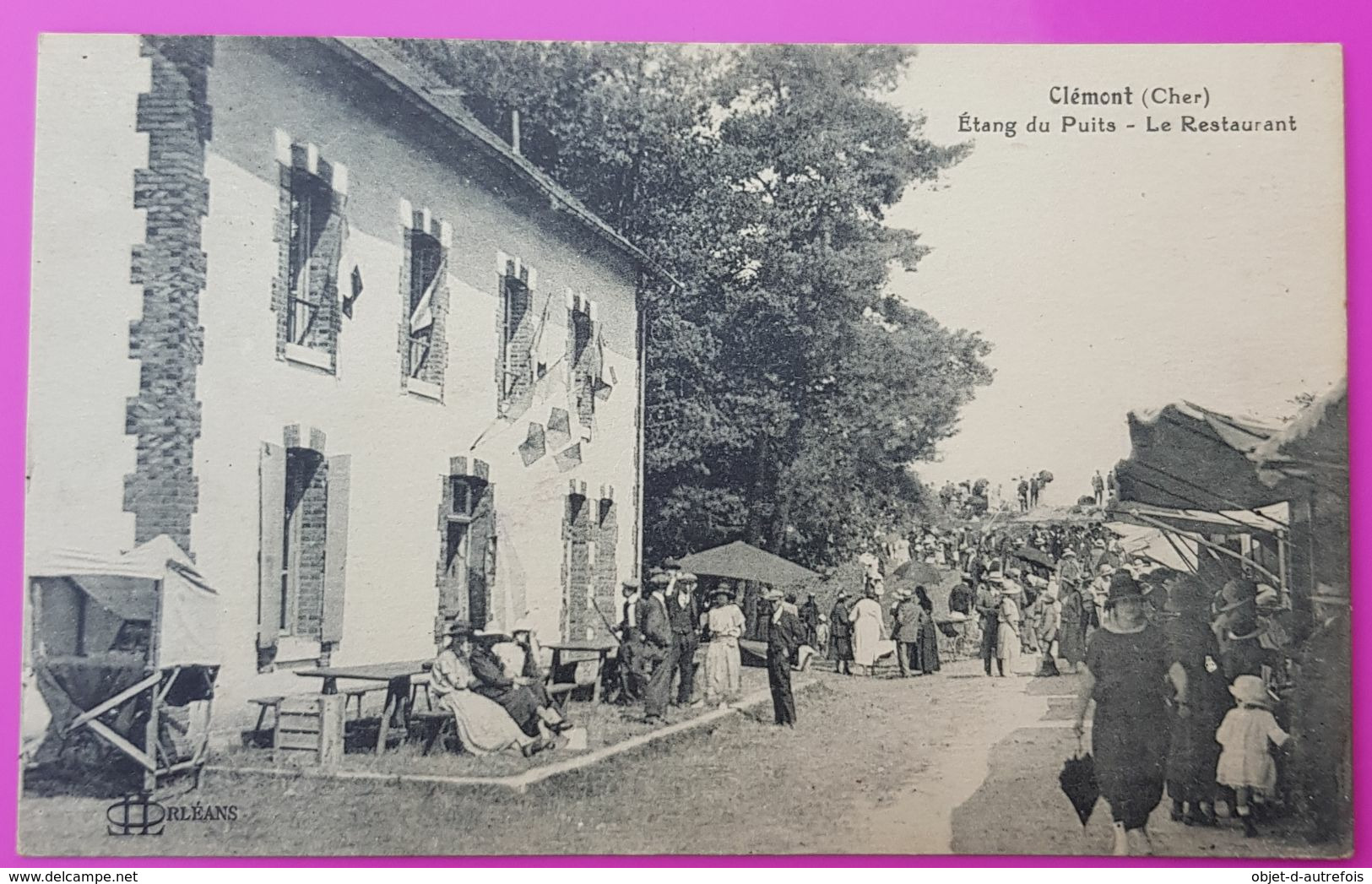 Cpa Clemont Etang Du Puits Restaurant Carte Postale 18 Cher Rare Proche Argent Sur Sauldre Aubigny Sur Nere - Clémont