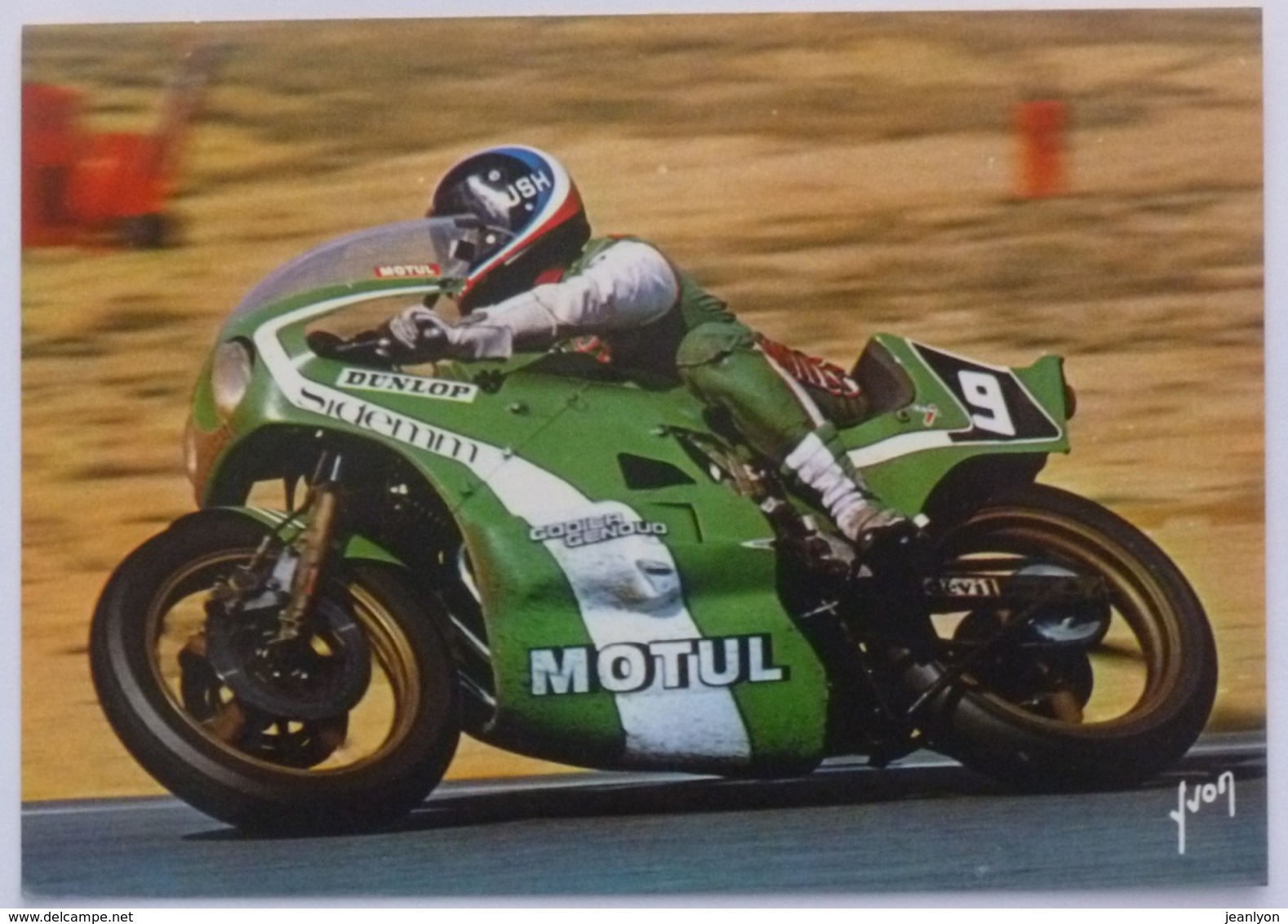 MOTO KAWASAKI PROTO 1000 - BOL D'OR 1977 - JF BALDE / Publicité DUNLOP MOTUL Sur Moto - Motorfietsen