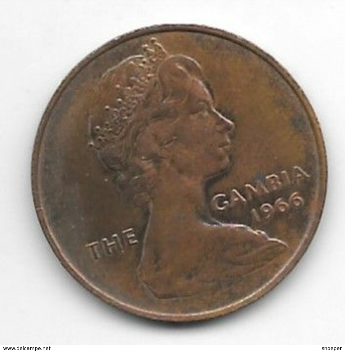 *gambia 1 Penny 1966 Km 1  Unc/ms63 - Gambia