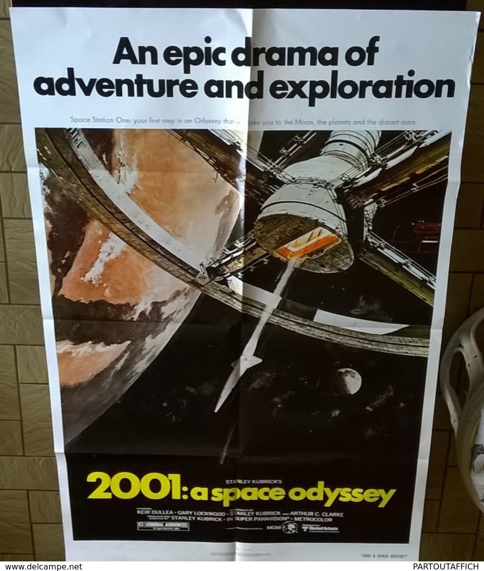 AFF CINE US 2001 L ODYSSEE DE L ESPACE (Kubrick) 69X104cm Approx 1968 1 Sheet - Affiches & Posters