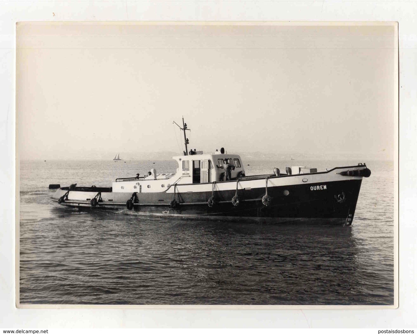 Cx14 A3) Photo Original Portugal Steamer Vapor Sociedade Geral S.G. OURÉM 17,5x23cm (pequeno Defeito Topo) - Other & Unclassified