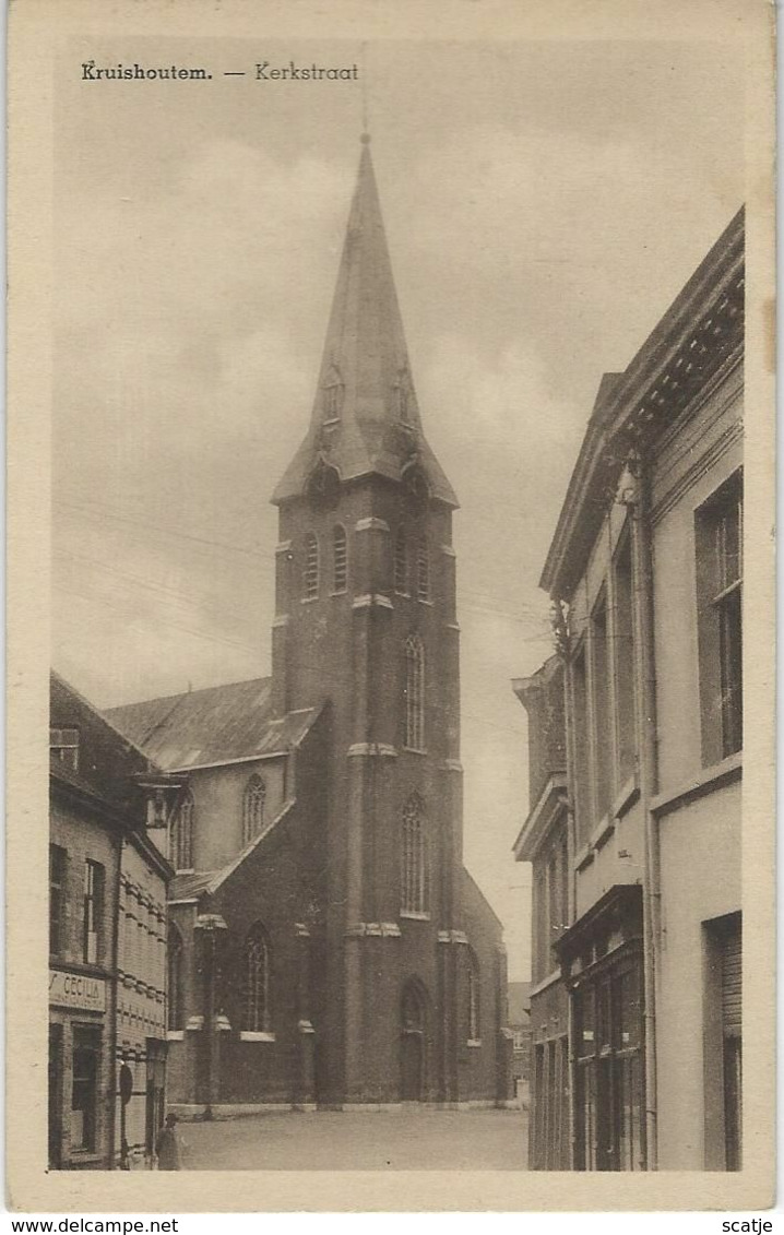 Cruyshoutem.   -    Kerkstraat. - Kruishoutem