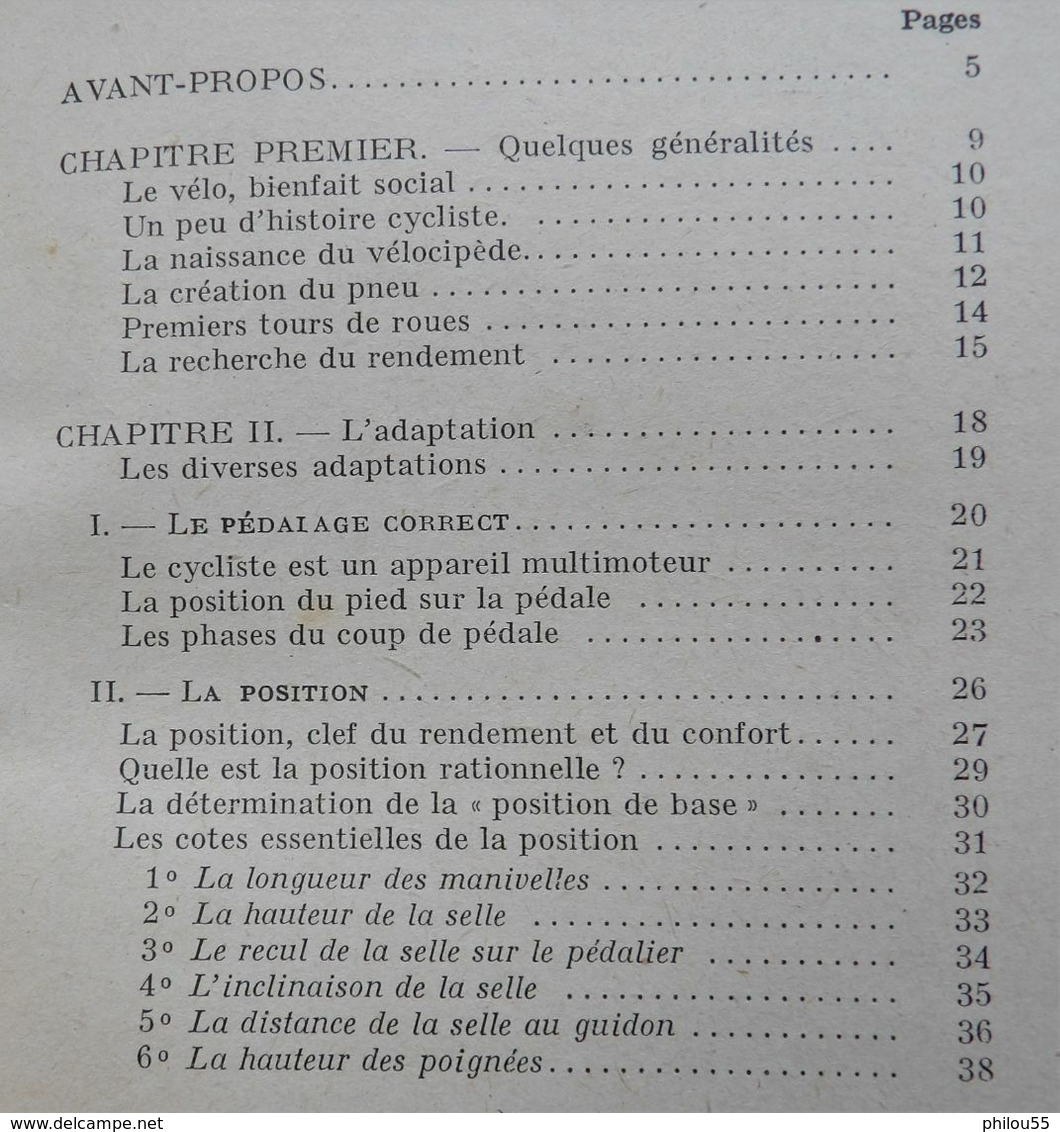CYCLISME D'AUJOURDHUI par R.J. de MAROLLES 1941 Velo moderne et son utilisation rationnelle TALLANDIER