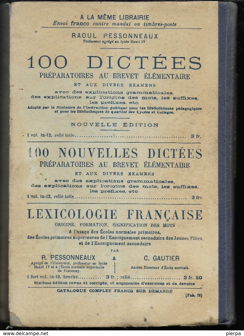 LISONS! - MANUALE DI ORTOGRAFIA  E GRAMMATICA FRANCESE - EDIZ. NATHAN PARIS 1913 - PAG. 286 - Cursos De Idiomas