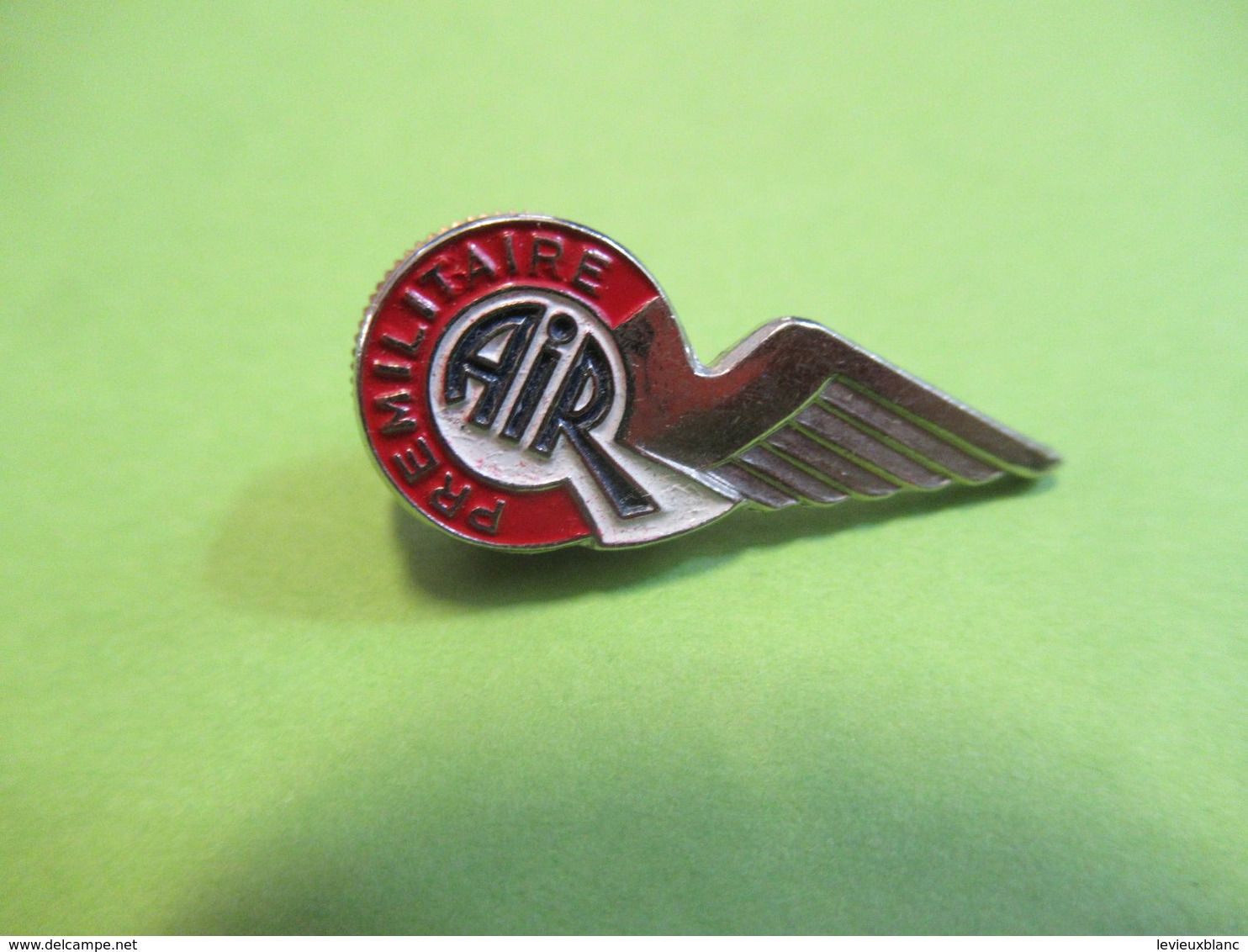 Aviation / Insigne De Boutonniére à Molette/ PREMILITAIRE/Aile Déployée/Laiton  Embouti Chromé Peint/ Vers 1990     AV30 - Aviación