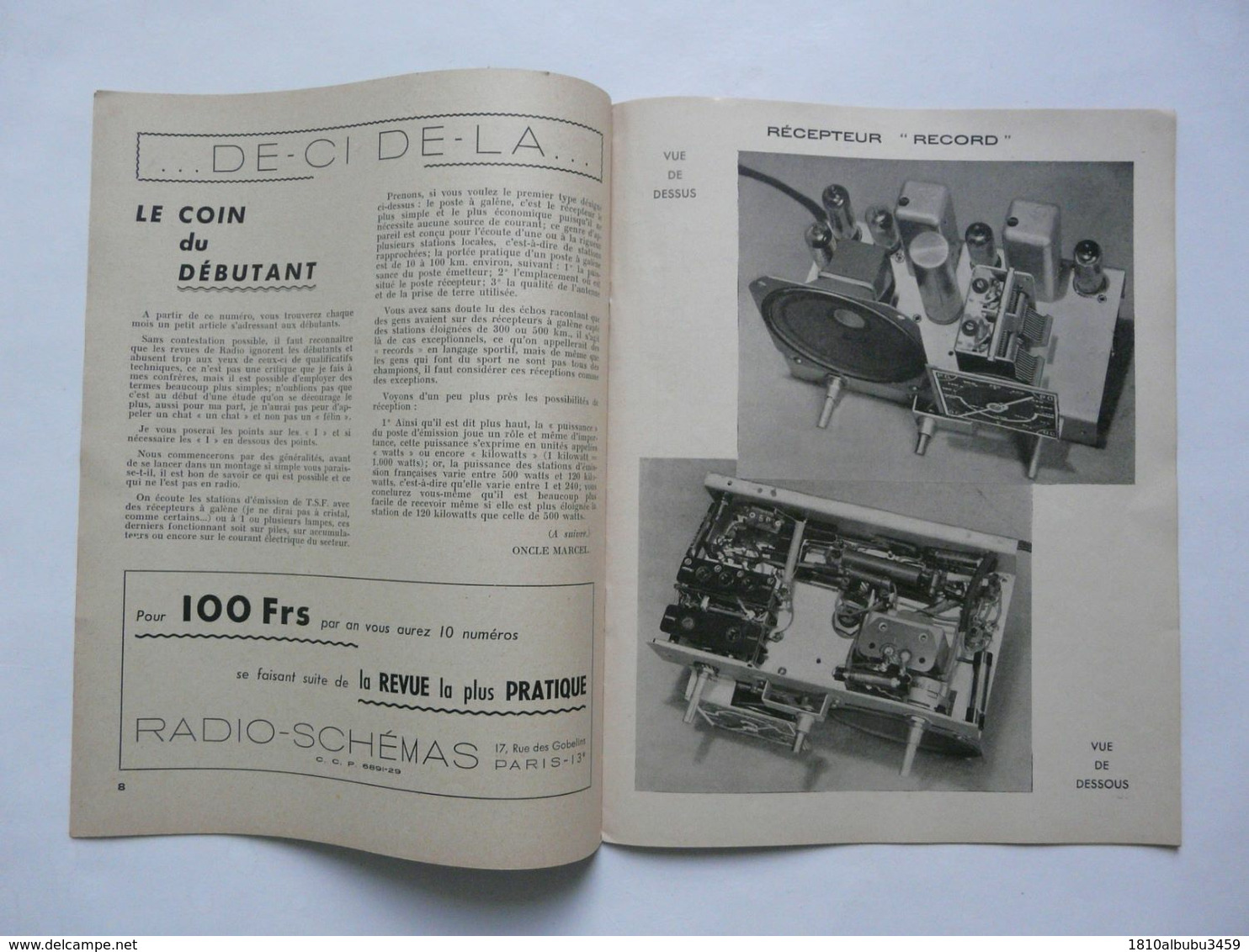 RADIO SCHEMAS - REVUE MENSUELLE DE RADIO- ELECTRICITE 1949 - Audio-video