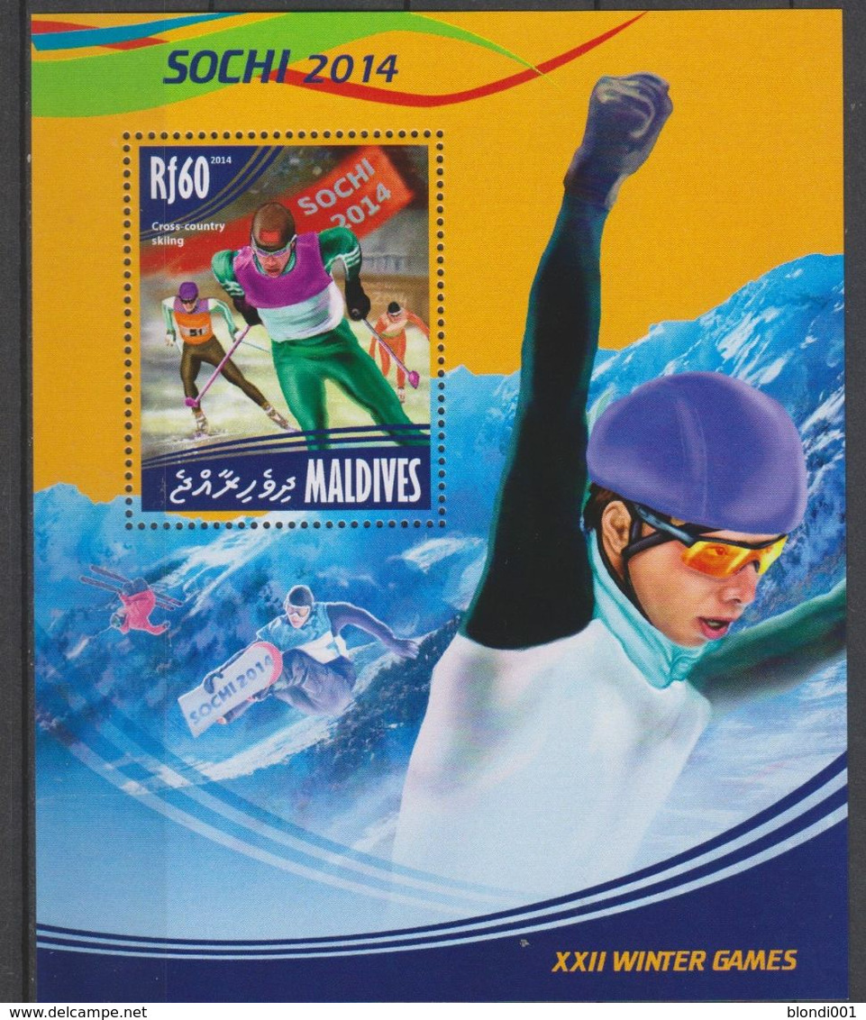 Olympics 2014 - Ski - MALDIVES - S/S MNH - Winter 2014: Sochi