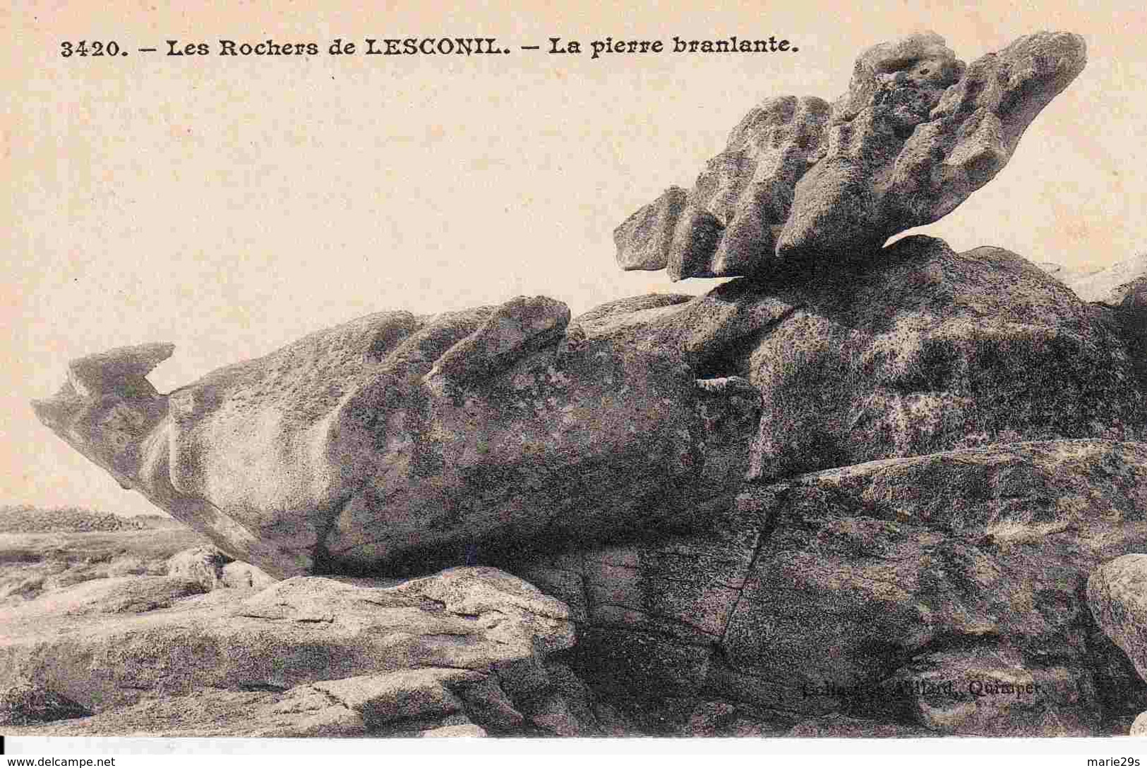 29 LESCONIL Les Rochers, La Pierre Branlante - Lesconil