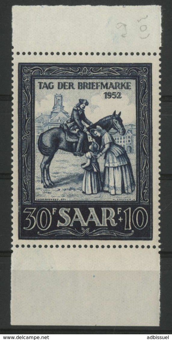 SARRE N° 303 COTE 15 € NEUF ** MNH. TB Avec Bord De Feuille. "Journée Du Timbre" - Ungebraucht