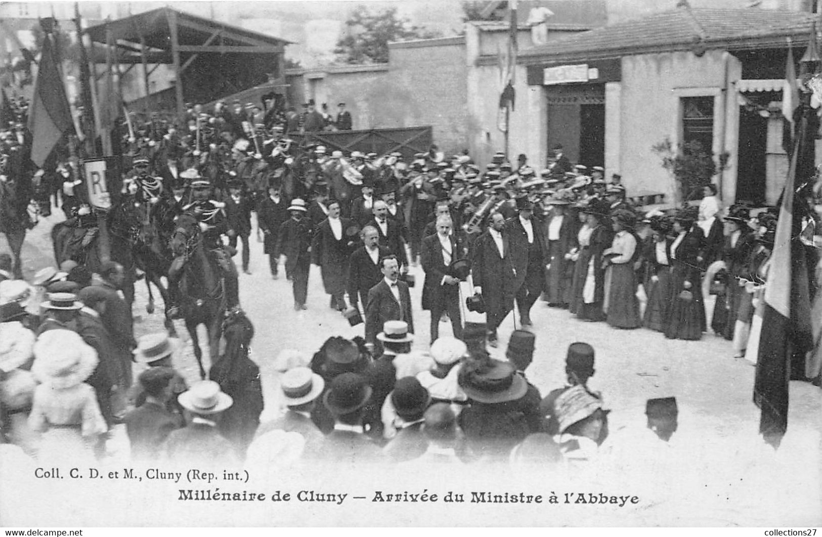 71-CLUNY- MILLENAIRE DE CLUNY- ARRIVEE DU MINISTRE A L'ABBAYE - Cluny