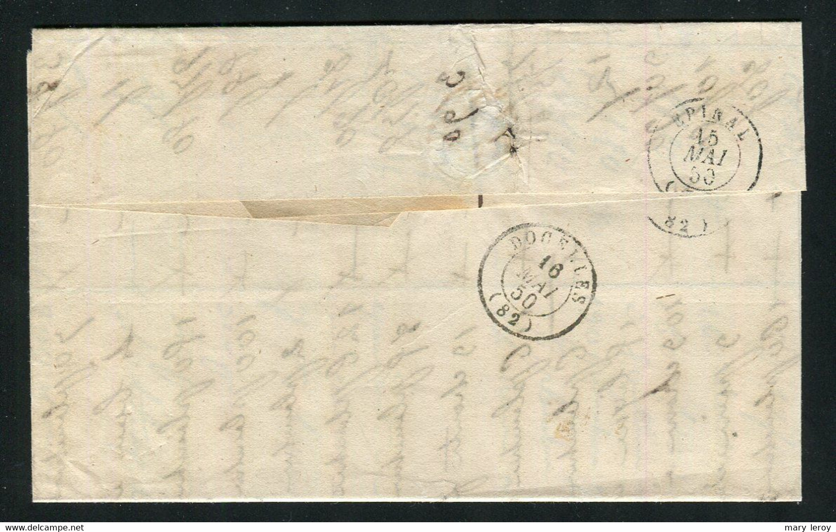 Rare Lettre De Corcieux Pour Docelles ( Vosges 1850 ) Avec Un N° 3a - 1849-1850 Ceres