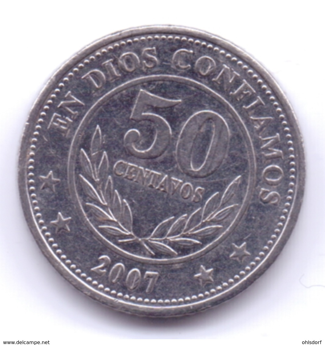 NICARAGUA 2007: 50 Centavos, KM 88b - Nicaragua