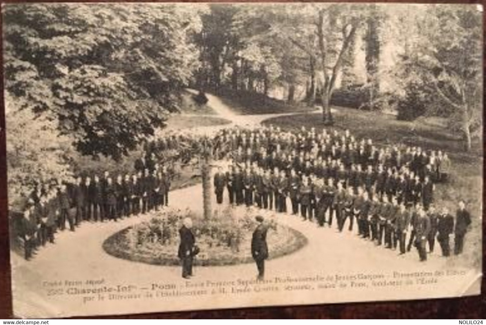 Cpa De 1921, 17 PONS - école Primaire Superieur Professionnelle De Jeunes Garcons - Présentation Des élèves - Pons