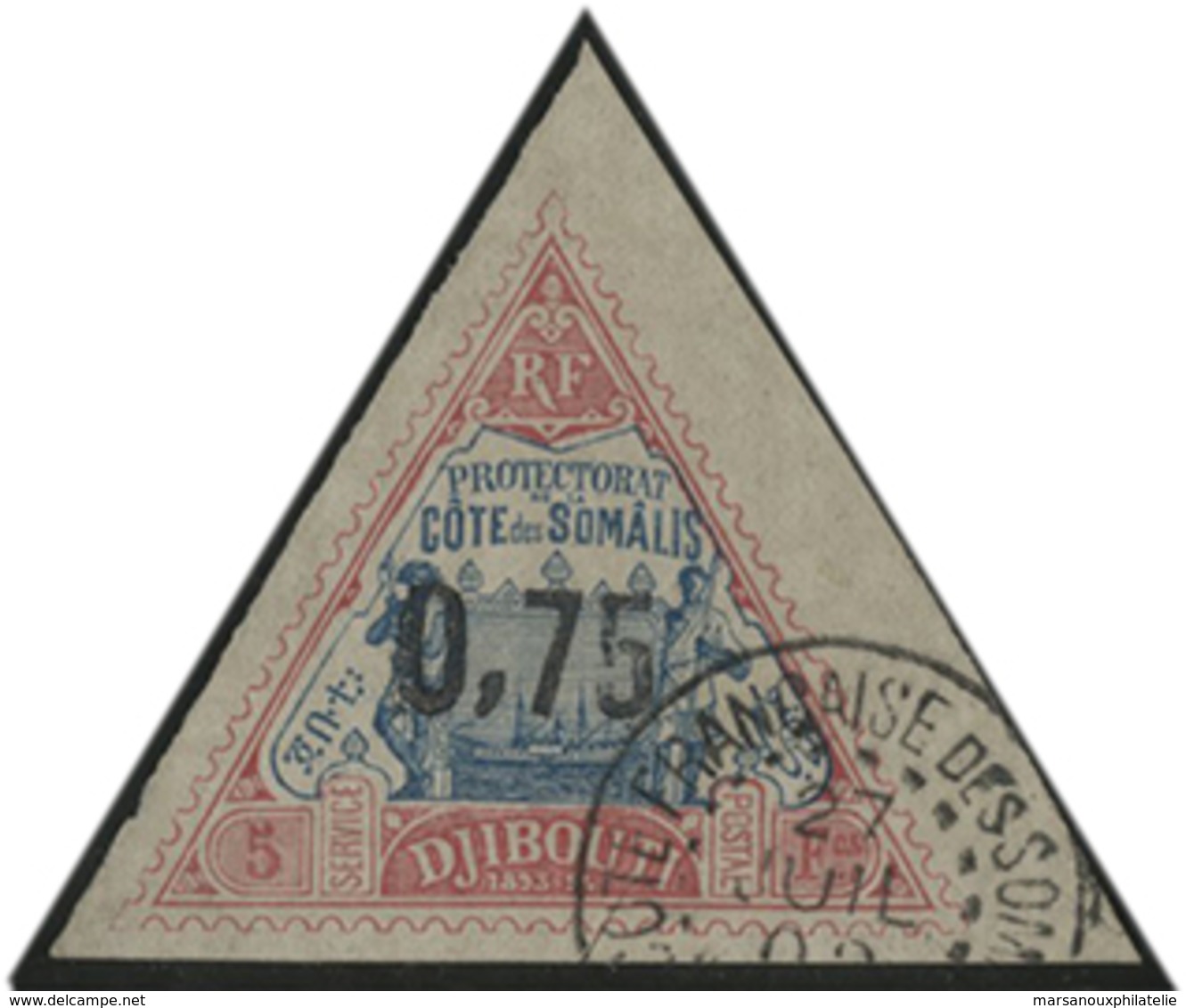 N°26 '0,75' Sur 5 Fr, Obl. C.à.d Du 27/7/02. Tirage 1600 Exemplaires, Signé. TB COTE 540 € - Used Stamps