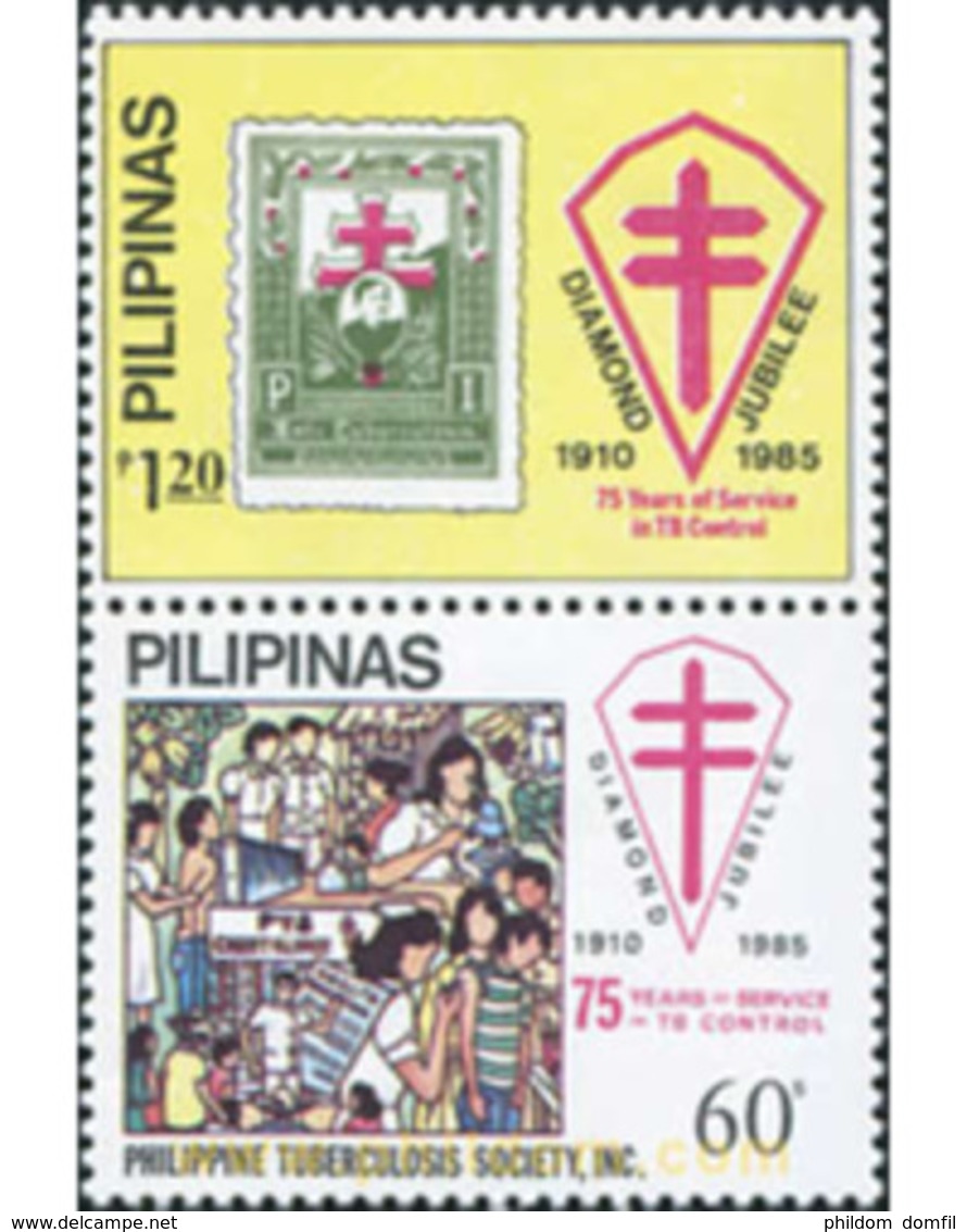 Ref. 631857 * MNH * - PHILIPPINES. 1985. 75 ANIVERSARIO DE LA SOCIEDAD FILIPINA DE LA LUCHA CONTRA LA TUBERCULOSI - Philippines