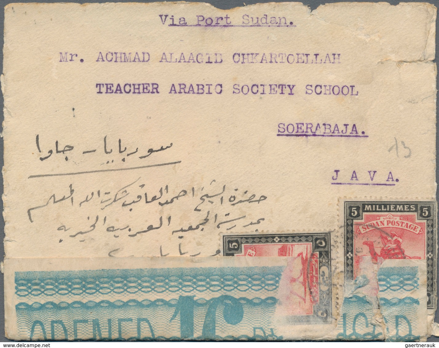 Sudan: 1897-modern, Group Of About 30 Covers And Postal Stationery Items, Including Airmail, Censore - Soudan (1954-...)