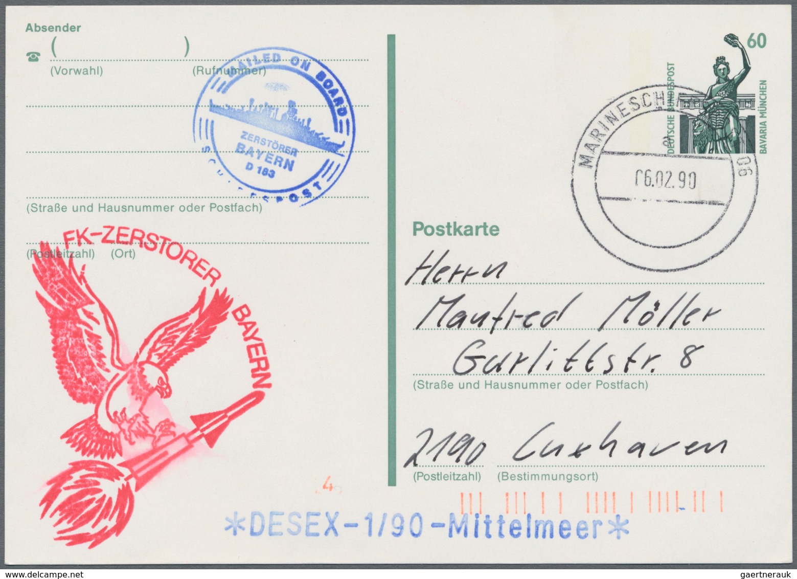 Deutsche Schiffspost - Marine: 1963/1995, BUNDESMARINE, Sammlung Von Ca. 620 Briefen Und Karten Mit - Autres & Non Classés