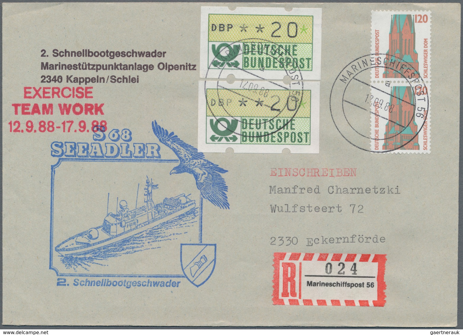 Deutsche Schiffspost - Marine: 1963/1995, BUNDESMARINE, Sammlung Von Ca. 620 Briefen Und Karten Mit - Autres & Non Classés