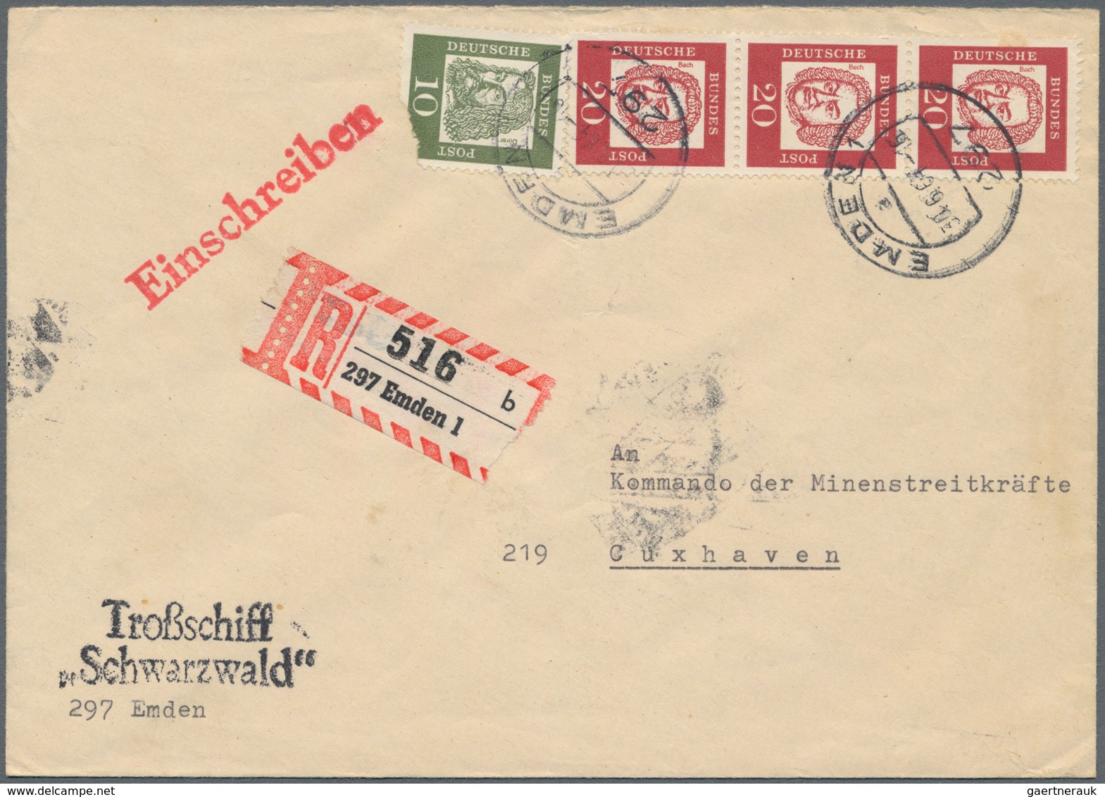 Deutsche Schiffspost - Marine: 1963/1995, BUNDESMARINE, Sammlung Von Ca. 620 Briefen Und Karten Mit - Autres & Non Classés