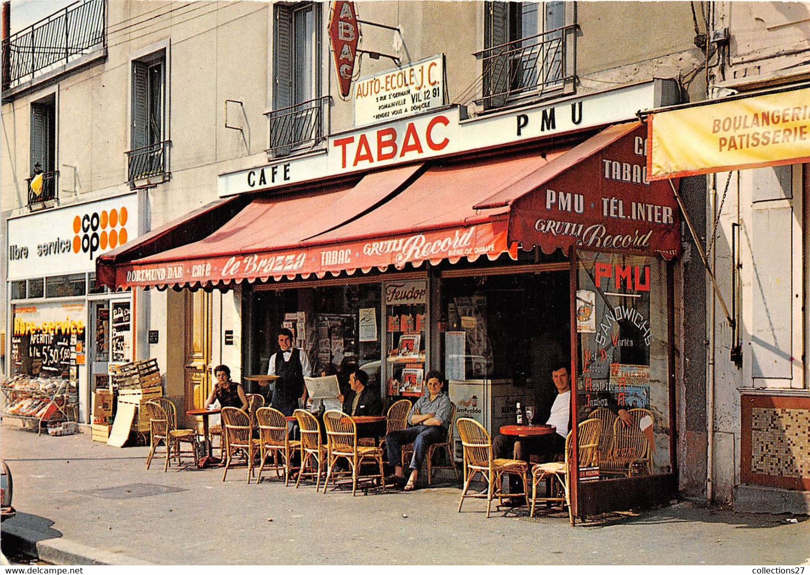 93-ROMAINVILLE- LA PLACE DES 3 COMMUNES " CAFE TABAC LE BRAZZO " - Romainville