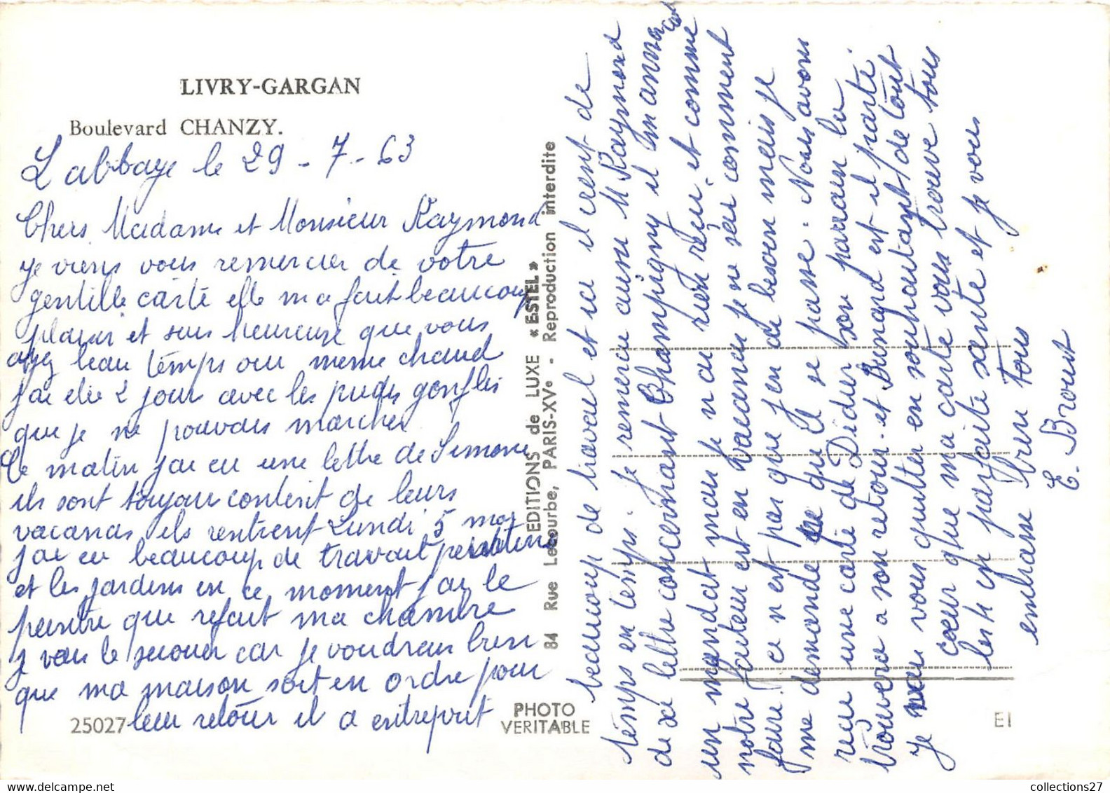 93- LIVRY-GARGAN- BLD CHANZY - Livry Gargan