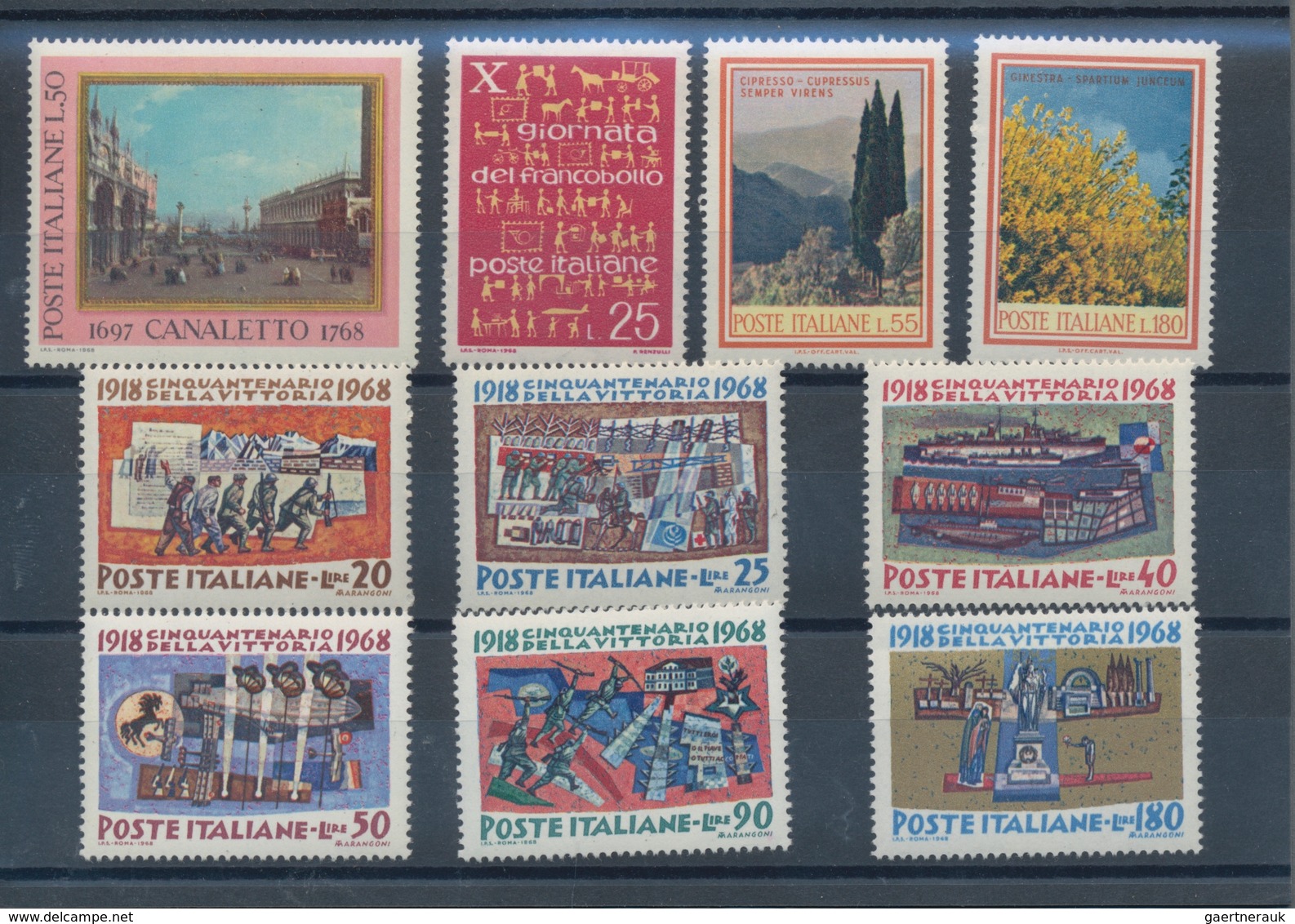 Italien: 1968, Year Sets MNH Per 1000, Seem To Be Complete. Every Year Set Is Sorted On Stockcards. - Collections