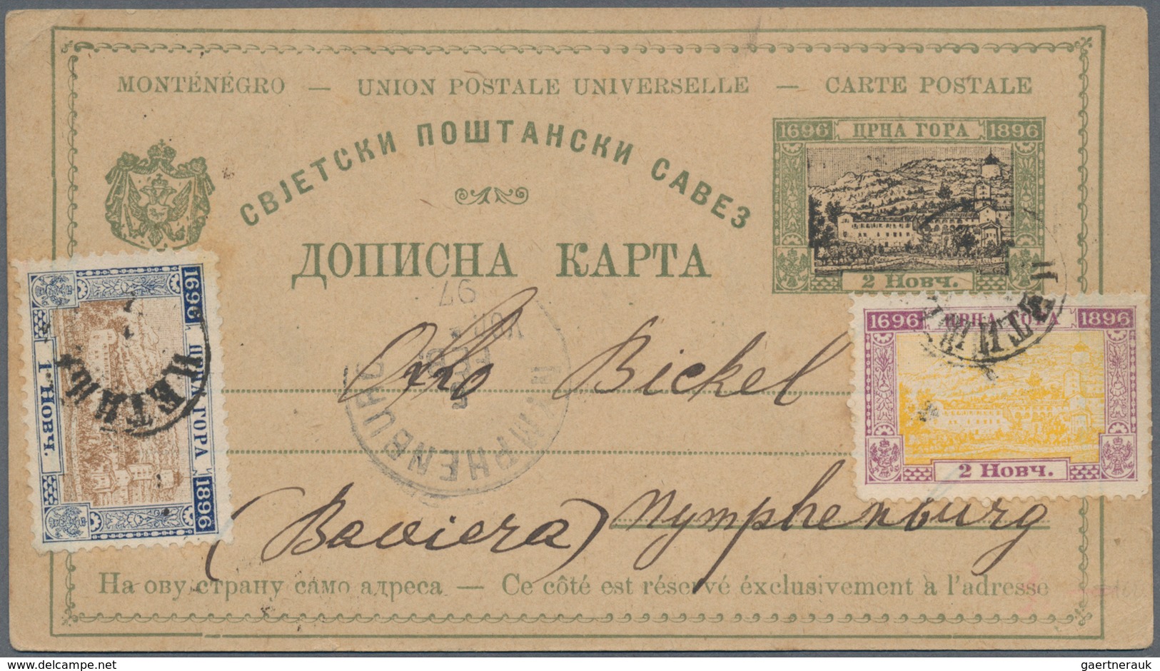 Montenegro - Ganzsachen: 1890/1908, Assortment Of 29 Used Stationeries Comprising Cards, Wrappers, E - Montenegro