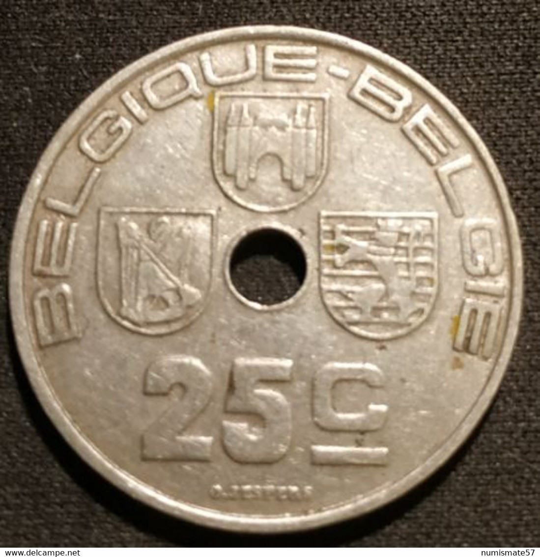 BELGIQUE - BELGIUM - 25 CENTIMES 1938 - Léopold III - ( Belgique - Belgie ) - KM 114.1 - 25 Cents