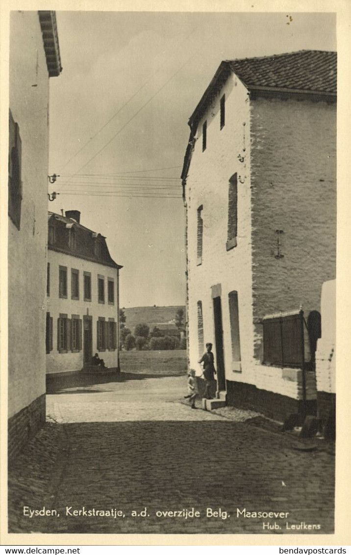 Nederland, EYSDEN, Kerkstraatje (1950s) Hub. Leufkens RPPC Ansichtkaart - Eijsden