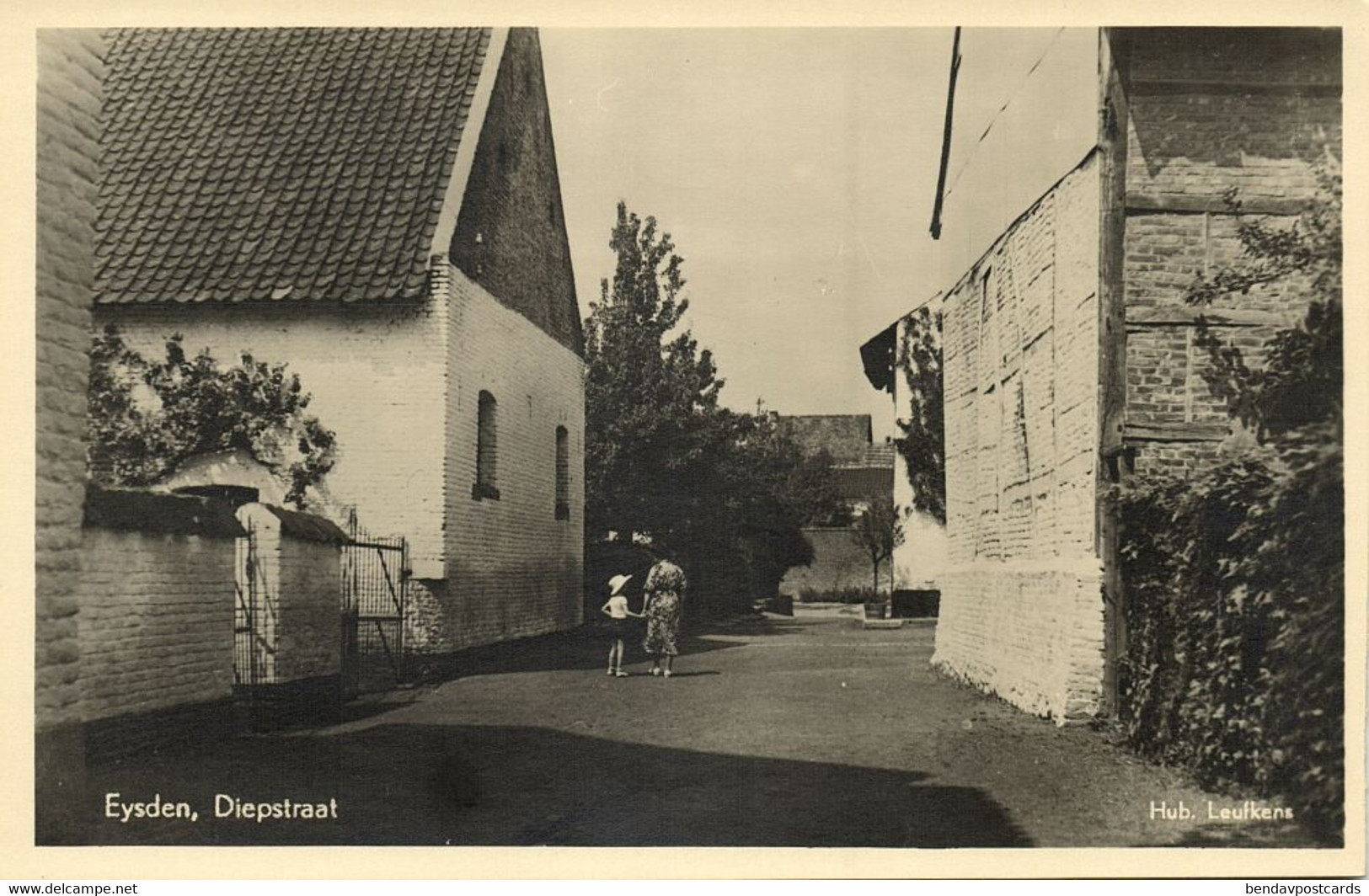 Nederland, EYSDEN, Diepstraat (1950s) Hub. Leufkens RPPC Ansichtkaart - Eijsden