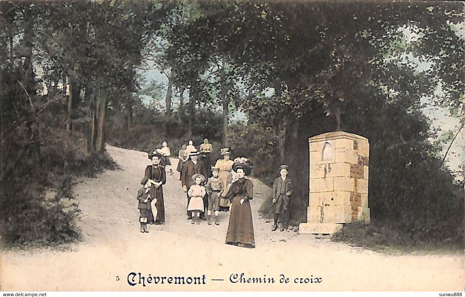 Chèvremont - Chemin De Croix ("animée" Colorisée, Collection J. Laurent Delmotte) - Chaudfontaine