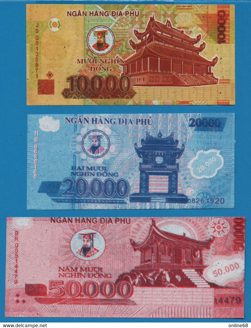 VIETNAM  LOT 3  HELL BANKNOTES - Ficción & Especímenes