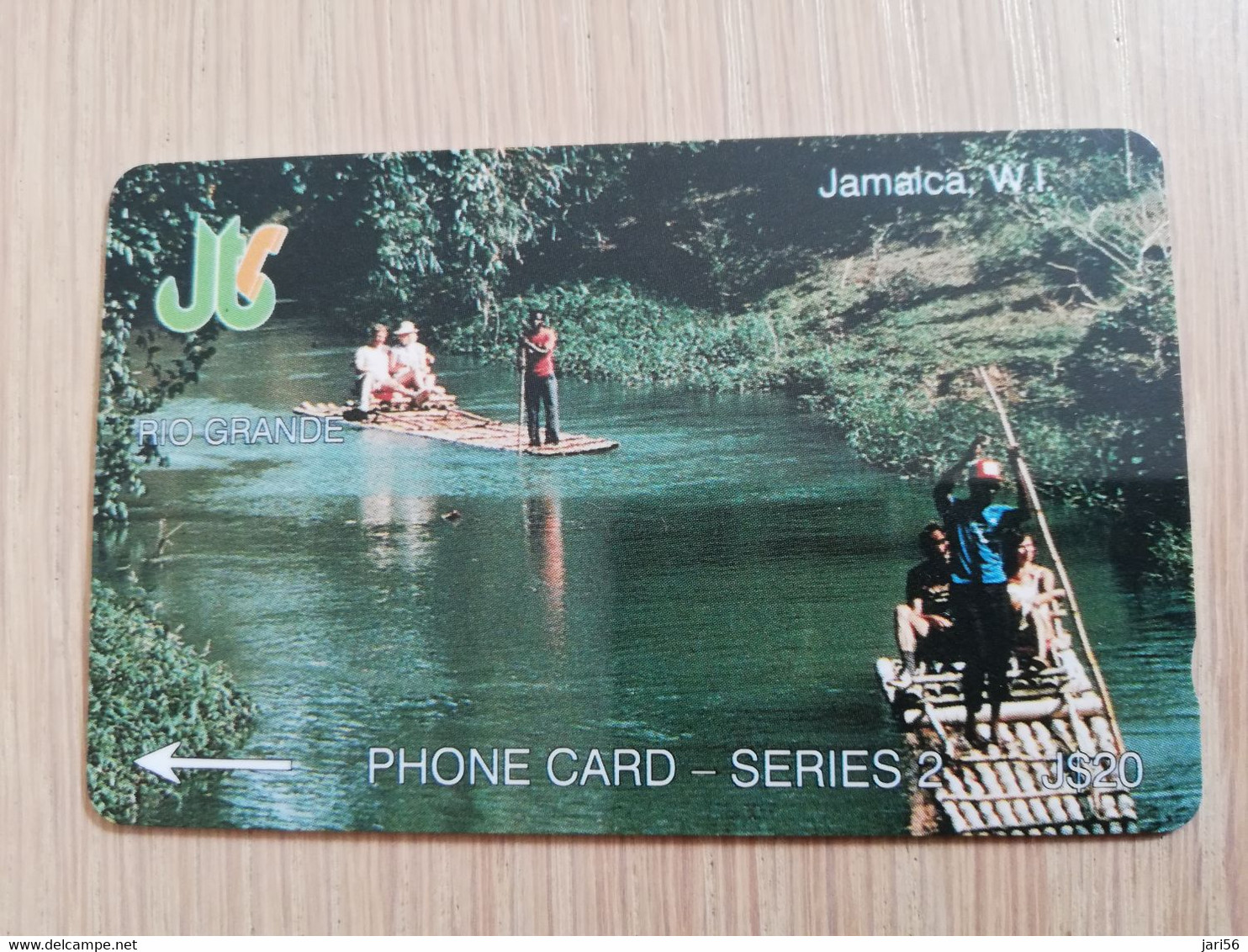 JAMAICA  J$20,-  GPT CARD  RIO GRANDE    CONTROL NR: 1JAMB   Fine Used Card  **3223** - Jamaica